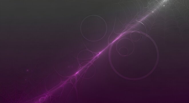 Elegant purple fractal design with glowing lights and circles, a modern abstract background for presentations or creative projects, striking and sophisticated