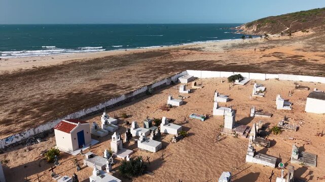 Cemetery on Malhada Beach - Jericoacoara Village - Jijoca de Jericoacoara, Cear&aacute;, Brazil