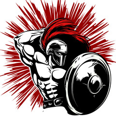 Obraz premium Vector illustration of a gladiator 