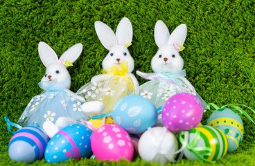 Easter egg with a bunny