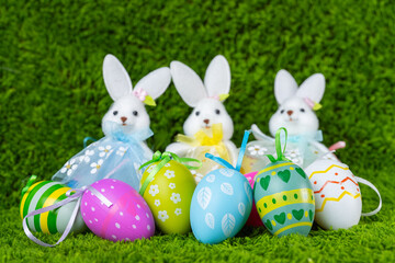 Easter egg with a bunny