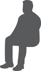 black silhouette of a man