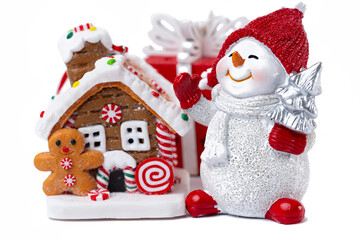 Funny snowman isolated