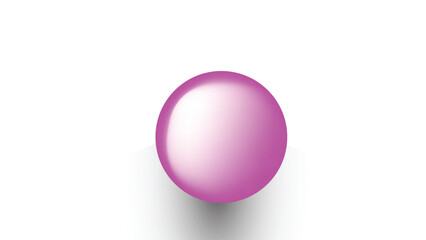 3D Glossy Magenta Sphere with Realistic Soft Shadow and Highlight Reflection | Vibrant Pink Gradient Abstract Ball Design for Backgrounds, Branding, and Modern Graphic Art | Adobe Illustrator Vector R