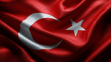 Obraz premium turkish flag waving in the wind turkiye turkey