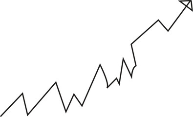 business graph with arrow