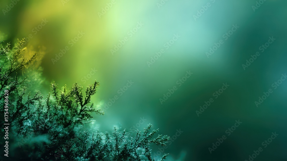 Canvas Prints soft abstract gradient background with blurry green and blue tones