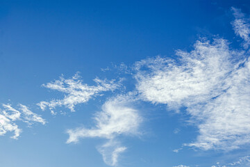 White Clouds in a Blue Sky