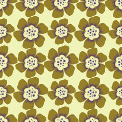 Seamless flowers pattern in vector. Abstract flower pattern design
