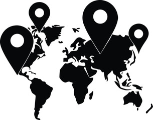 Abstract geometric pattern with dark and light contrasting colors isolated on transparent background