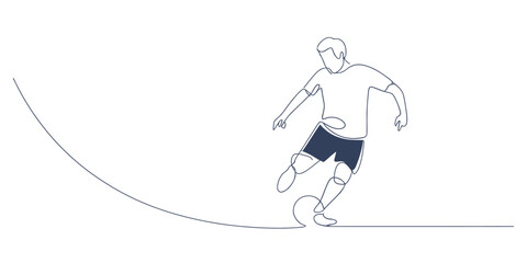 Dynamic continuous line art of a skier performing a jump in motion vector