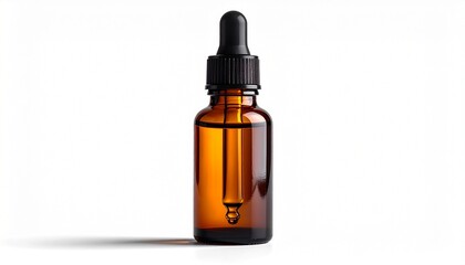 Elegant glass bottle of bright fuchsia nail lacquer, perfectly poised on a white surface with a soft shadow, representing feminine style and cosmetic charm