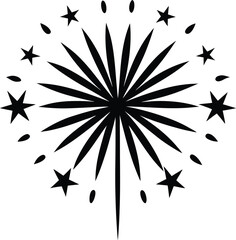 Abstract geometric shapes forming an artistic composition with bold colors and dynamic lines isolated on transparent background