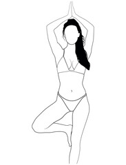Woman bikini vector image