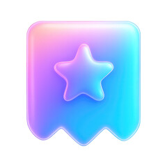 Obraz premium PNG Gradient star badge icon