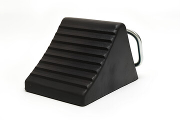 Heavy-Duty Rubber Wheel Chock with Metal Handle &ndash; Vehicle Safety Equipment