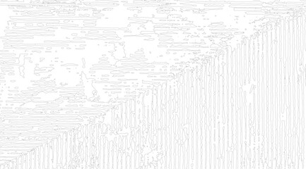 Abstract linear monochrome pattern showcases irregular horizontal lines above and vertical streams on a white background, creating a textured and visually intriguing design element