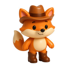 PNG Cute fox cowboy illustration