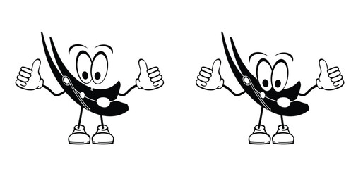 Cartoon clothespin or clothespeg. Foor clothesline on a sunny day or pegs hang on a washing line. Wooden clothes pin or clothes peg. Clothespins icon. Empty wooden clothes pegs. laundry fastener tool.