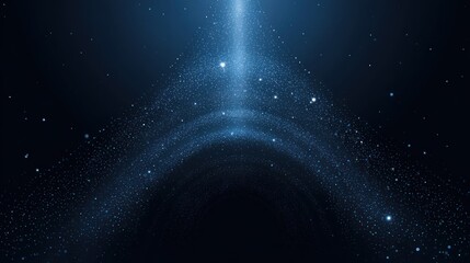 Fototapeta premium Abstract blue light beam and particles illustration for background design