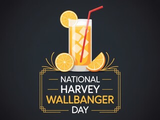 Celebrate national harvey wallbanger day with a refreshing orange cocktail and festive decorative elements