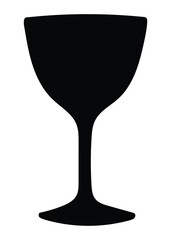 Drinking alcohol glass vector silhouettes design