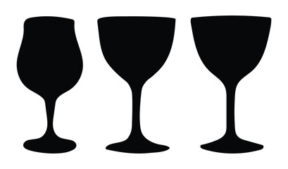 Black glass silhouettes sign collection