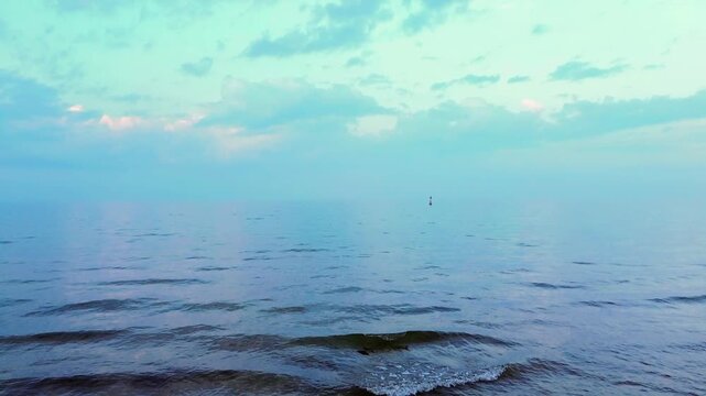 The quiet and calm Baltic Sea in spring.