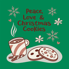  Peace, Love & Christmas Cookies christmas lllustration file
