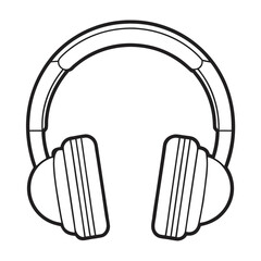 headphones icon on white background