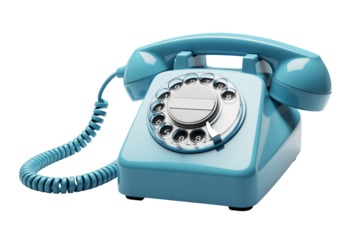 Classic rotary phone evokes nostalgia, offering a vintage touch for communication themes and retro designs, perfect for adding a unique element
