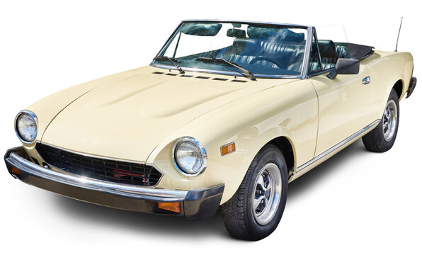 Fototapeta Retro car coupe isolated on transparent