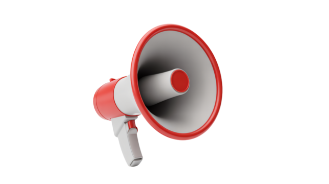 Attention grabbing megaphone ready for your message, announcement, sale or promotion with a vintage vibe and a modern twist for urgent news