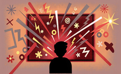 Cyber Rage: Young Man Overwhelmed by Digital Aggression