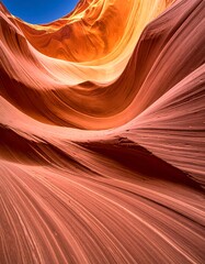 Obraz premium Antelope Canyons Sculpted Sandstone - A Natural Masterpiece of Light and Shadow.