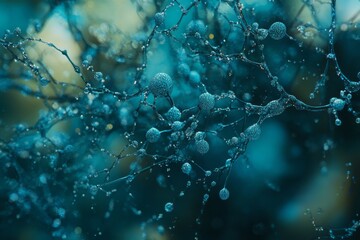 blue chemical abstract  design 