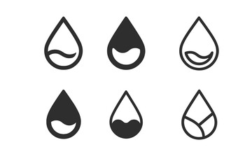 Diverse Hydration Logos. Hydration. Set Logo of Hydration: hydration tracker icon. harmonious logo variations of the same emblematic concept, each with