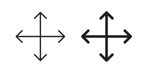 Fullscreen icon in Line and Silhouette Icon Set. Isolated Vector Illustration.