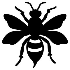 Bee silhouette vector illustration