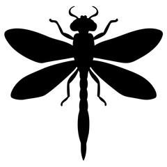 Dragonfly silhouette vector illustration
