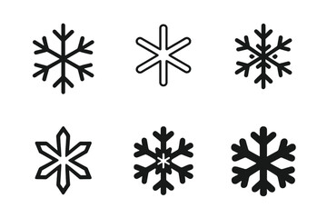 Snowflake Logo Variations. Creating personalized holiday greeting cards. Set Logo of Creating personalized holiday greeting cards: snowflake