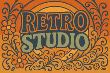 Obraz premium Groovy Retro Vibes. 70s Poster: 