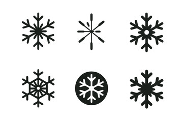 Snowflake Logo Variations. Creating personalized holiday greeting cards. Set Logo of Creating personalized holiday greeting cards: snowflake