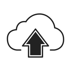 Cloud services upload vector icon