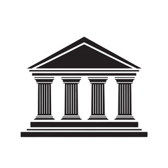 Vector art of classical building representing architecture and history concept