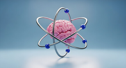 Human brain as the nucleus of an atom