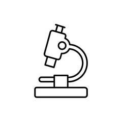 Illustration of a simple line microscope on transparent background