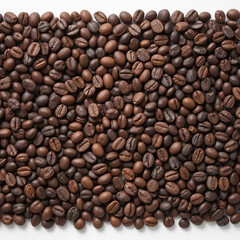 A variety of roasted coffee beans of different shades are spread out on a flat surface. Each bean showcases unique textures and colors, representing distinct flavors and aromas