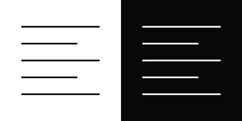 Align left icon in stroke versions. Graphic elements for web