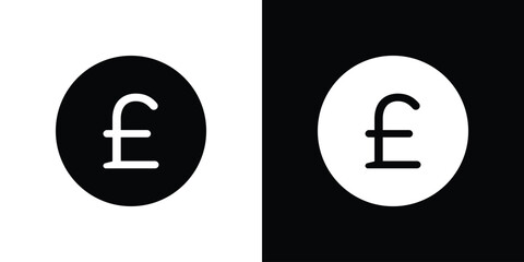 Pound icon. filled flat sign concept and web design